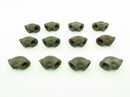 Anvil 1/2" FNPT 90° Elbow Malleable Iron Black Pipe Fitting  -Lot of 12