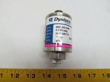 Dynisco Instruments G831-200-3.5M 0-3500 psig Range Pressure Sensor Digital