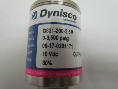 Dynisco Instruments G831-200-3.5M 0-3500 psig Range Pressure Sensor Digital