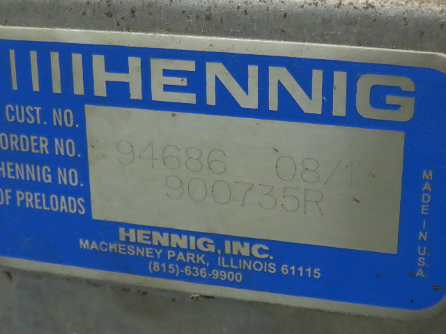 Hennig 900735R Way Cover 34" Wide Machine Cover 25" ID 122.5" Long