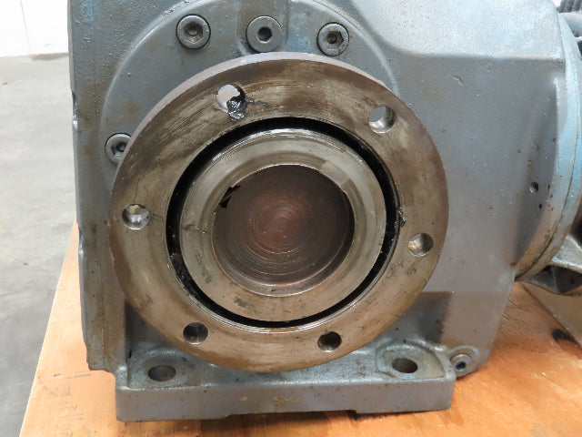 Sew Eurodrive Gear Reducer 13/40 Rpm, 2 Speed Motor W/Brake 87.55:1, 4.9/14.6 Hp