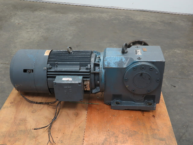 Sew Eurodrive Gear Reducer 13/40 Rpm, 2 Speed Motor W/Brake 87.55:1, 4.9/14.6 Hp