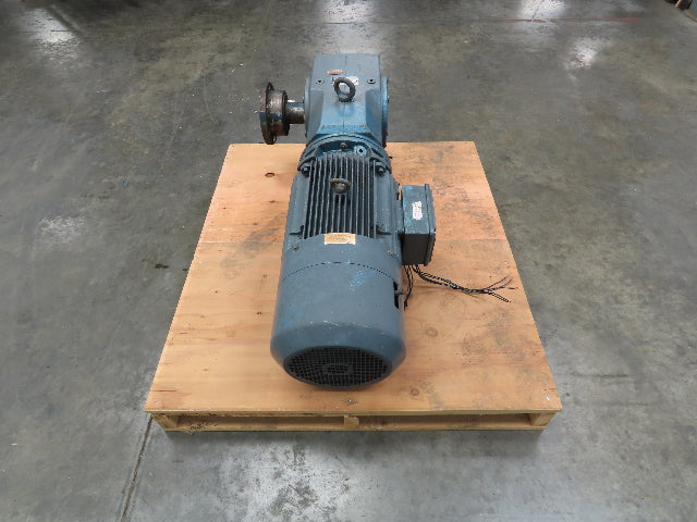 Sew Eurodrive Gear Reducer 13/40 Rpm, 2 Speed Motor W/Brake 87.55:1, 4.9/14.6 Hp