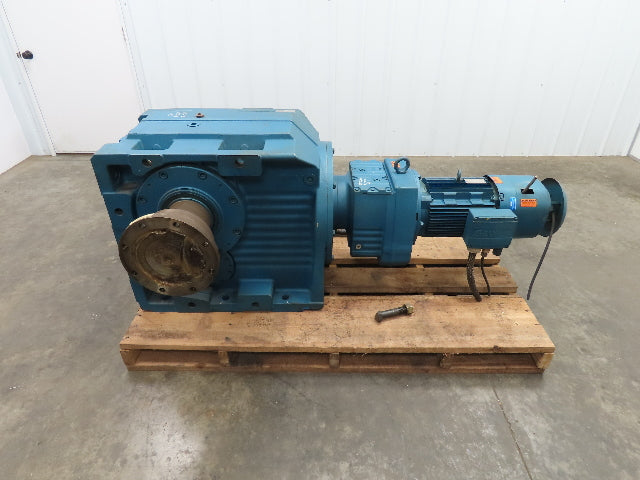 Sew Eurodrive Gear Reducer 1.2-7.4 Rpm 15 Hp Variable Speed Motor W/Brake 244:1