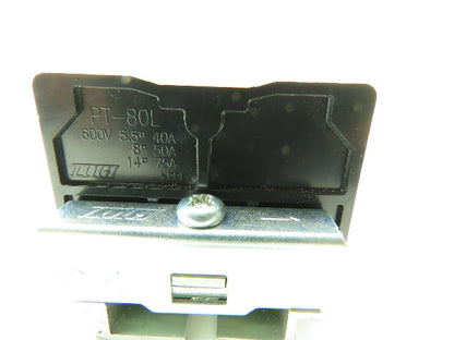 PT-80 PT-40 PT-20 Terminal Strip Din Rail 600V 20 40 75 Amp Blocks Lot of 116