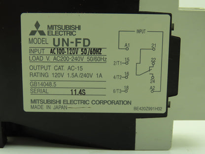 Mitsubishi Electric UN-FD Failure Detection Unit Relay AC-15 120V