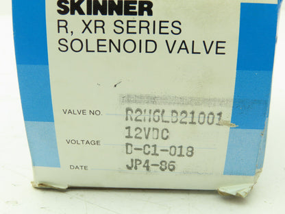 Honeywell Skinner R2H6LB21001 Solenoid Valve 2-Way NC 12 VDC 5-1000 PSI 1/4" NPT