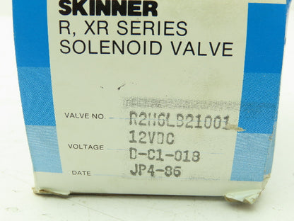 Honeywell Skinner R2H6LB21001 Solenoid Valve 2-Way NC 12 VDC 5-1000 PSI 1/4" NPT