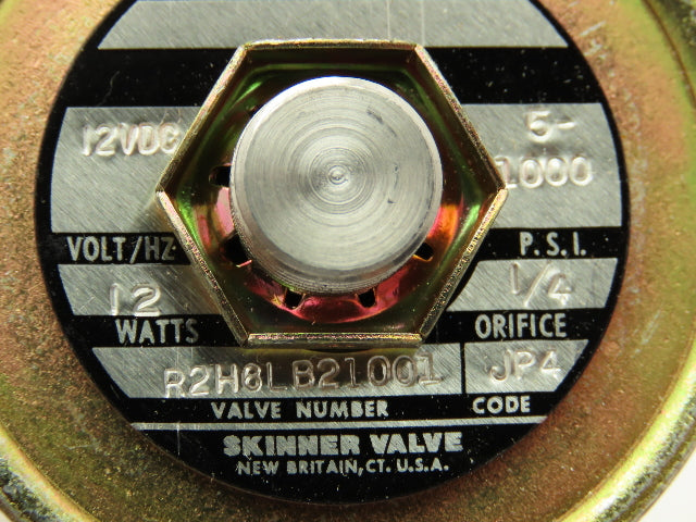 Honeywell Skinner R2H6LB21001 Solenoid Valve 2-Way NC 12 VDC 5-1000 PSI 1/4" NPT