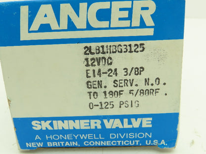 Skinner Lancer 2LB1HBG3125 Brass Solenoid Valve 2-Way NO 12VAC 125 PSI 3/8" NPT