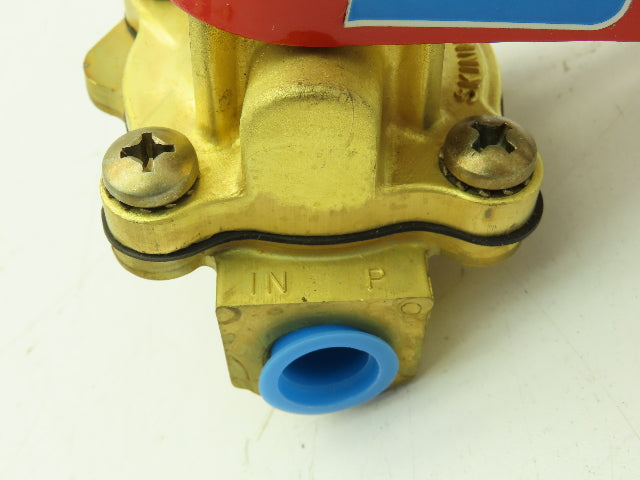 Skinner Lancer 2LB1HBG3125 Brass Solenoid Valve 2-Way NO 12VAC 125 PSI 3/8" NPT