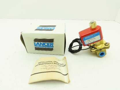 Skinner Lancer 2LB1HBG3125 Brass Solenoid Valve 2-Way NO 12VAC 125 PSI 3/8" NPT