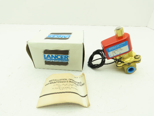 Skinner Lancer 2LB1HBG3125 Brass Solenoid Valve 2-Way NO 12VAC 125 PSI 3/8" NPT