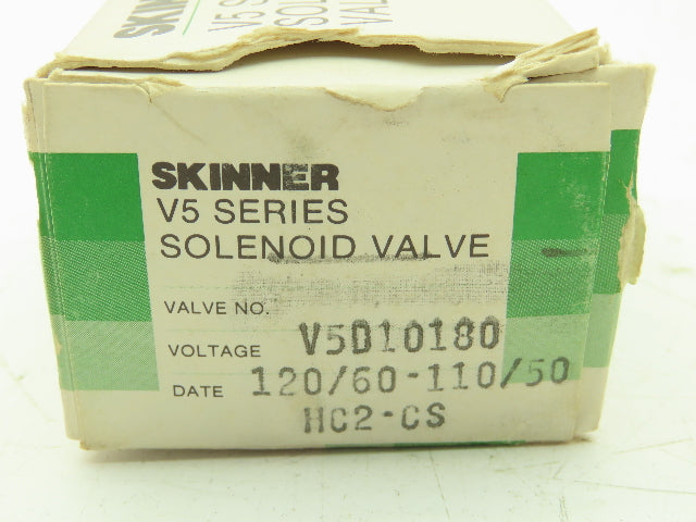 Honeywell Skinner V5D10180CTB Solenoid Valve 3-Way NC 120V 150 PSI 1/8" NPT