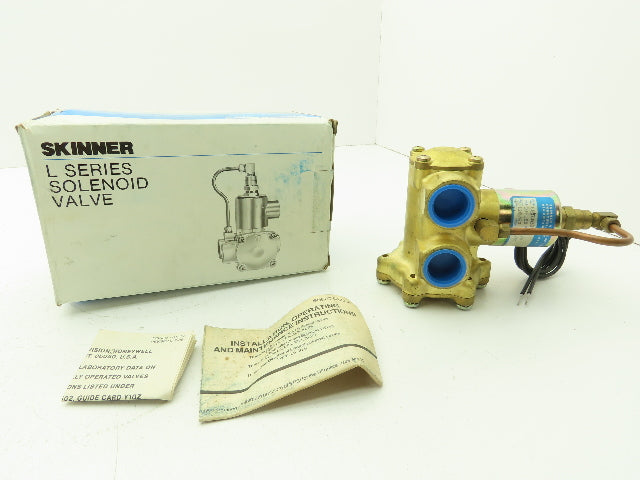 Honeywell Skinner LP3LB5150 Solenoid Valve 3-Way NC 120V NO L Series 3/4" NPT