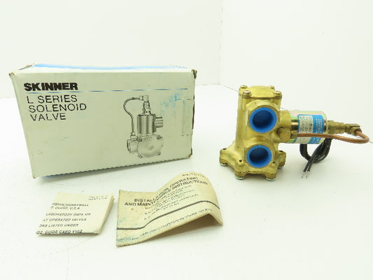 Honeywell Skinner LP3LB5150 Solenoid Valve 3-Way NC 120V NO L Series 3/4" NPT