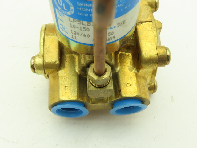 Honeywell Skinner LP5LB3150 Solenoid Valve 3-Way NC 120V 10-150 PSI 3/8" NPT
