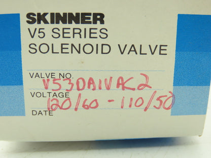 Honeywell Skinner V53DA1VAC2 Solenoid Valve 3-Way NC 120V Vacuum 1/8" NPT