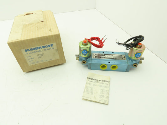 Honeywell Skinner S3RRJAL4 Solenoid Spool Valve 5-Way 3 Pos 120V 150 PSI 1/2"NPT