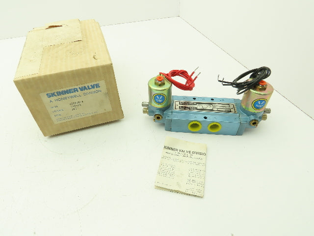 Honeywell Skinner S3RRJAL4 Solenoid Spool Valve 5-Way 3 Pos 120V 150 PSI 1/2"NPT