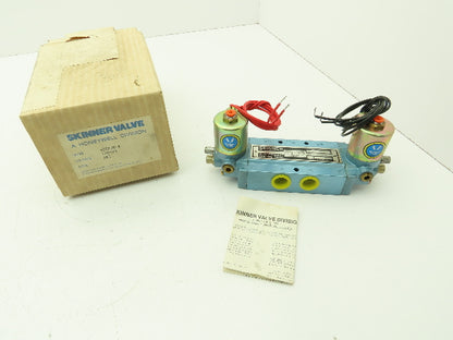 Honeywell Skinner S3RRJAL4 Solenoid Spool Valve 5-Way 3 Pos 120V 150 PSI 1/2"NPT