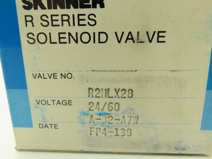 Honeywell Skinner R2HLX28 Solenoid Valve 2-Way NC 24VAC 60Hz 5-1250 PSI 1/4" NPT