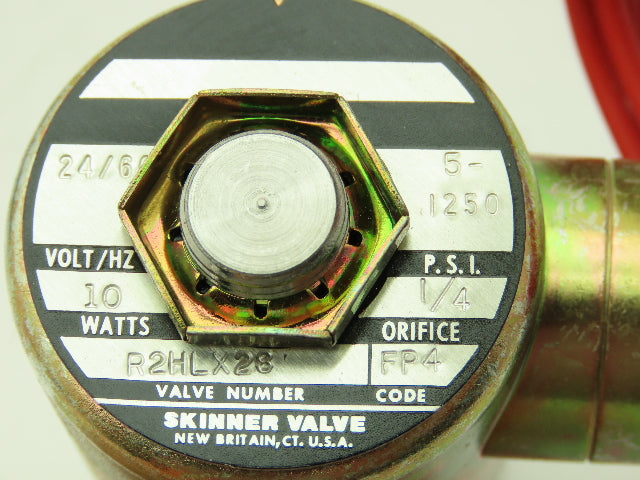 Honeywell Skinner R2HLX28 Solenoid Valve 2-Way NC 24VAC 60Hz 5-1250 PSI 1/4" NPT