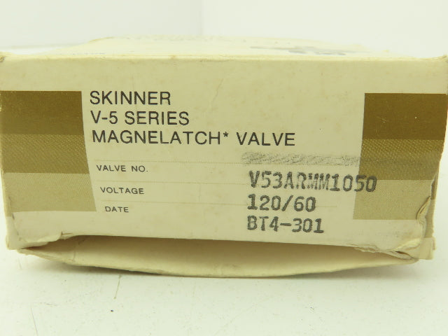 Honeywell Skinner V53ARMM1050 Solenoid Valve 3-Way NC 120V 50PSI 1/8NPT Latching