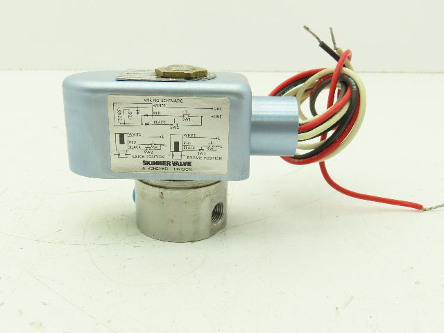 Honeywell Skinner V53ARMM1050 Solenoid Valve 3-Way NC 120V 50PSI 1/8NPT Latching