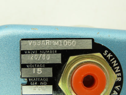 Honeywell Skinner V53ARMM1050 Solenoid Valve 3-Way NC 50PSI 1/8NPT Latching