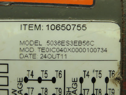 Weg 5036ES3EB56C Motor .5 Hp 3470 Rpm B56C Frame 208-230/460v 3ph