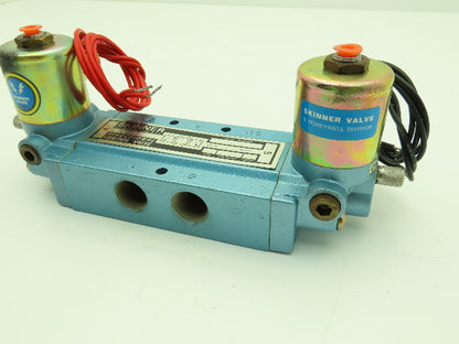 Honeywell Skinner S3RRJAL4 Solenoid Spool Valve 5-Way 3 Pos 120V 150 PSI 1/2"NPT