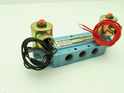 Honeywell Skinner S3RRJAL4 Solenoid Spool Valve 5-Way 3 Pos 120V 150 PSI 1/2"NPT
