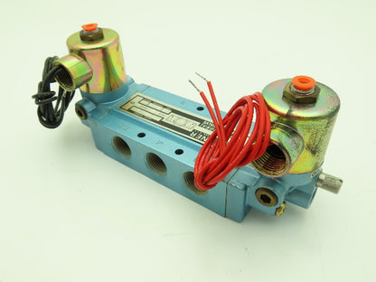 Honeywell Skinner S3RRJAL4 Solenoid Spool Valve 5-Way 3 Pos 120V 150 PSI 1/2"NPT