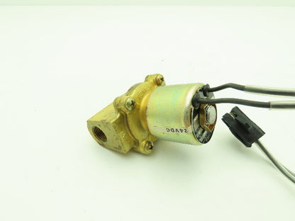 Honeywell Skinner LC2RX21 Brass Solenoid Valve 2-Way NC 24VDC 150 PSI 3/8" NPT