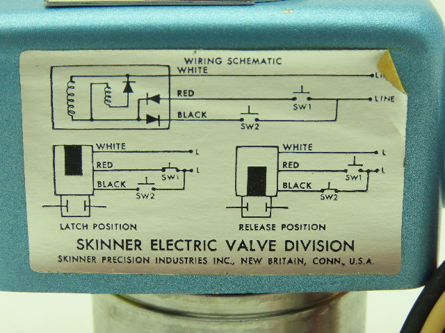Honeywell Skinner V53ARMM1050 Solenoid Valve 3-Way NC 120V 50PSI 1/8NPT Latching
