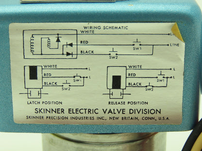 Honeywell Skinner V53ARMM1050 Solenoid Valve 3-Way NC 120V 50PSI 1/8NPT Latching
