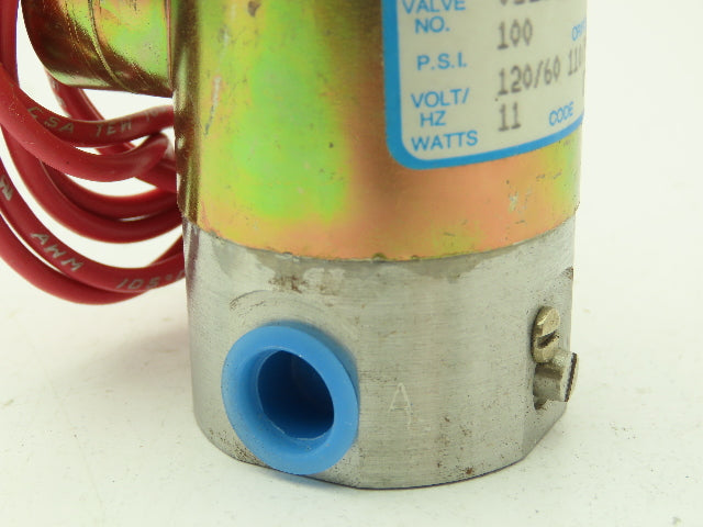 Honeywell Skinner V52DE2100 Solenoid Valve 2-Way NC 120V 100 PSI 1/8" NPT