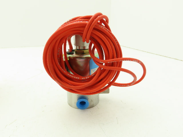 Honeywell Skinner V5L26495 Solenoid Valve 3-Way NO 100PSI 120V 1/8"NPT Over Ride