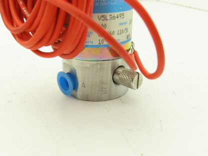 Honeywell Skinner V5L26495 Solenoid Valve 3-Way NO 100PSI 120V 1/8"NPT Over Ride