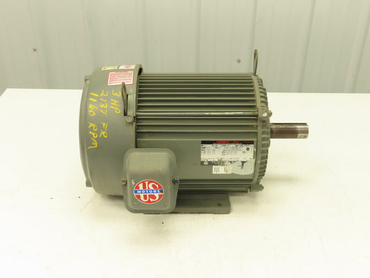 U.S. Motors A901AV04V057R028F 3 Hp Motor, 1160 Rpm, 213T Frame, 230/460v 3ph