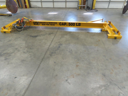 1/4 Ton 500 Lb Single Girder Underhung Bridge Crane 13' 5" Span