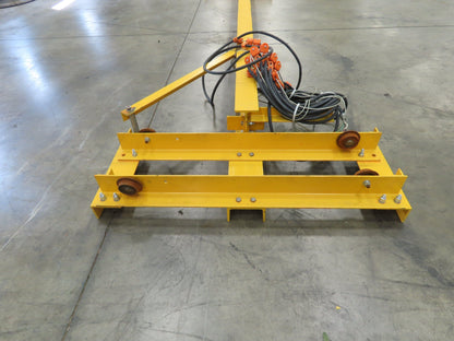 1/4 Ton 500 Lb Single Girder Underhung Bridge Crane 13' 5" Span