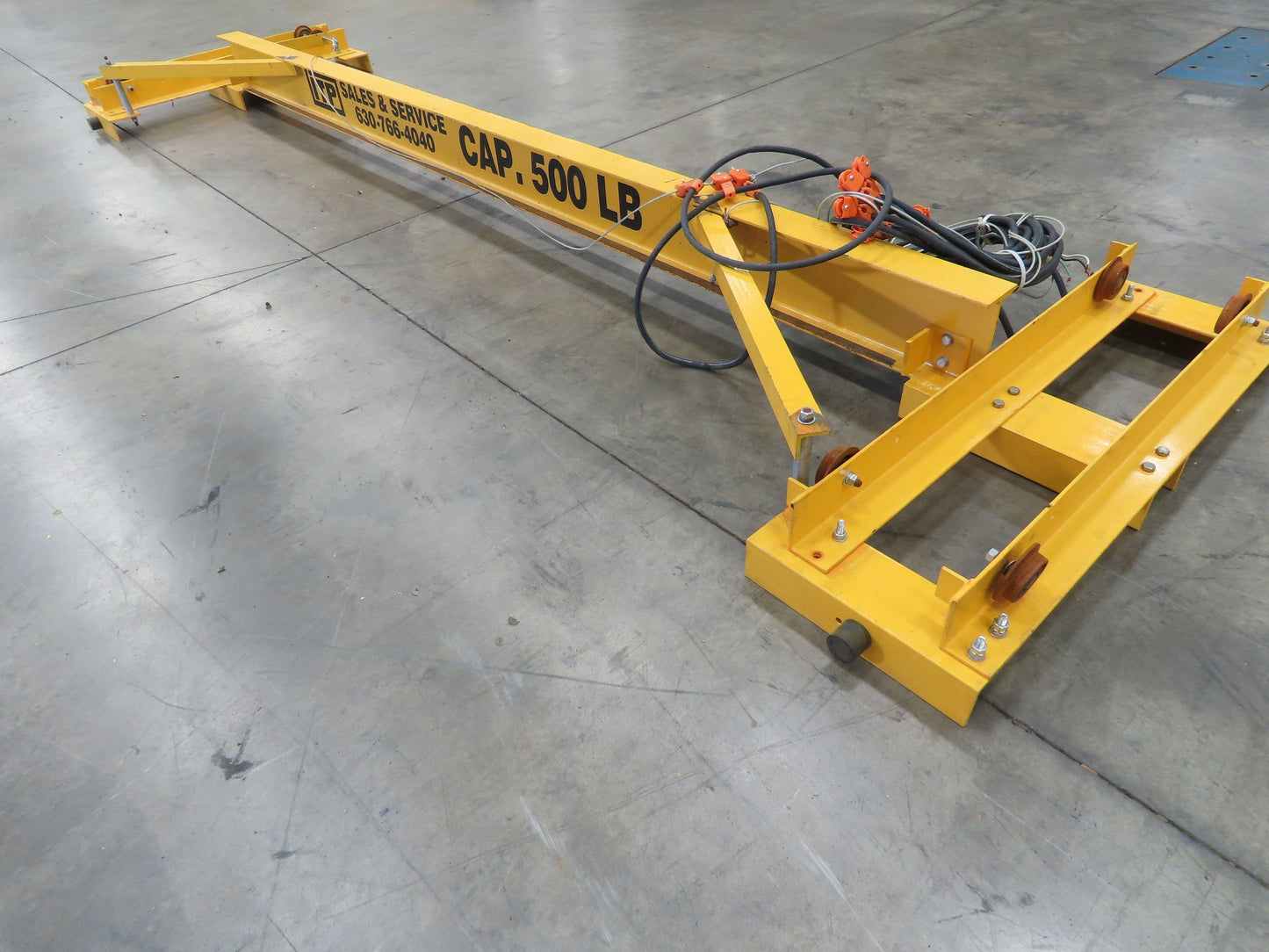 1/4 Ton 500 Lb Single Girder Underhung Bridge Crane 13' 5" Span
