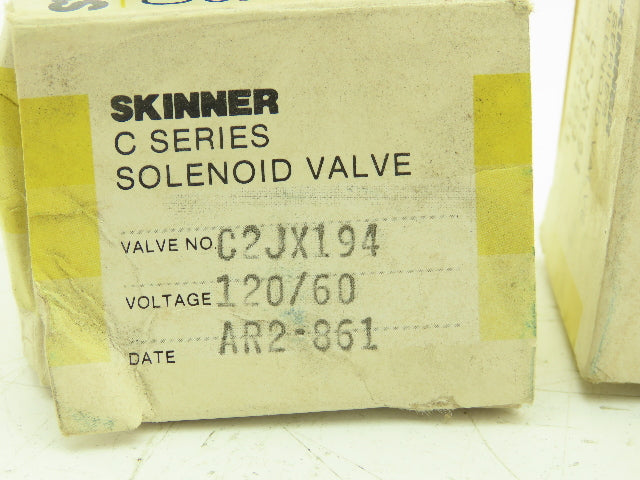 Honeywell Skinner C2JX194 Solenoid Valve 2-Way NC 90PSI 1/8"NPT No Coil Lot of 4