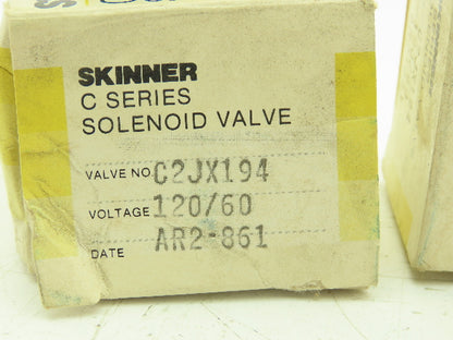Honeywell Skinner C2JX194 Solenoid Valve 2-Way NC 90PSI 1/8"NPT No Coil Lot of 4