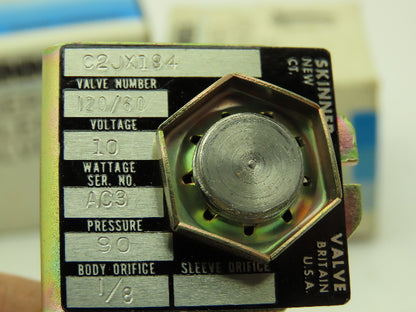 Honeywell Skinner C2JX194 Solenoid Valve 2-Way NC 90PSI 1/8"NPT No Coil Lot of 4