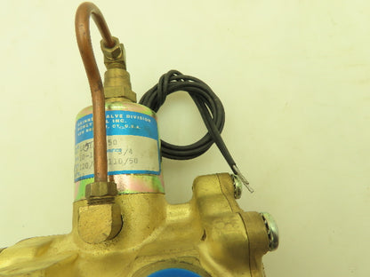 Honeywell Skinner LP5LB5150 Solenoid Valve 3-Way NO 120V 10-150 PSI 3/4" NPT