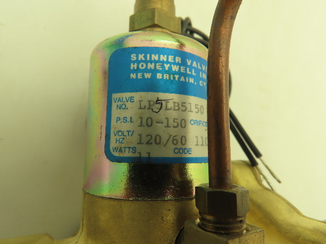 Honeywell Skinner LP5LB5150 Solenoid Valve 3-Way NO 120V 10-150 PSI 3/4" NPT