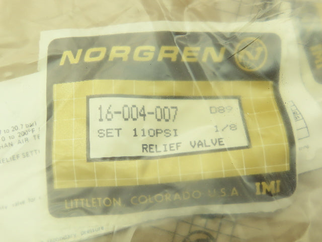 Norgren 16-004-007 Brass Pressure Relief Valve Fitting 1/8" NPT  -Lot of 5